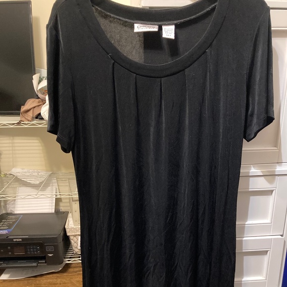 Chico’s travelers dress black shift size 2 - Picture 1 of 5